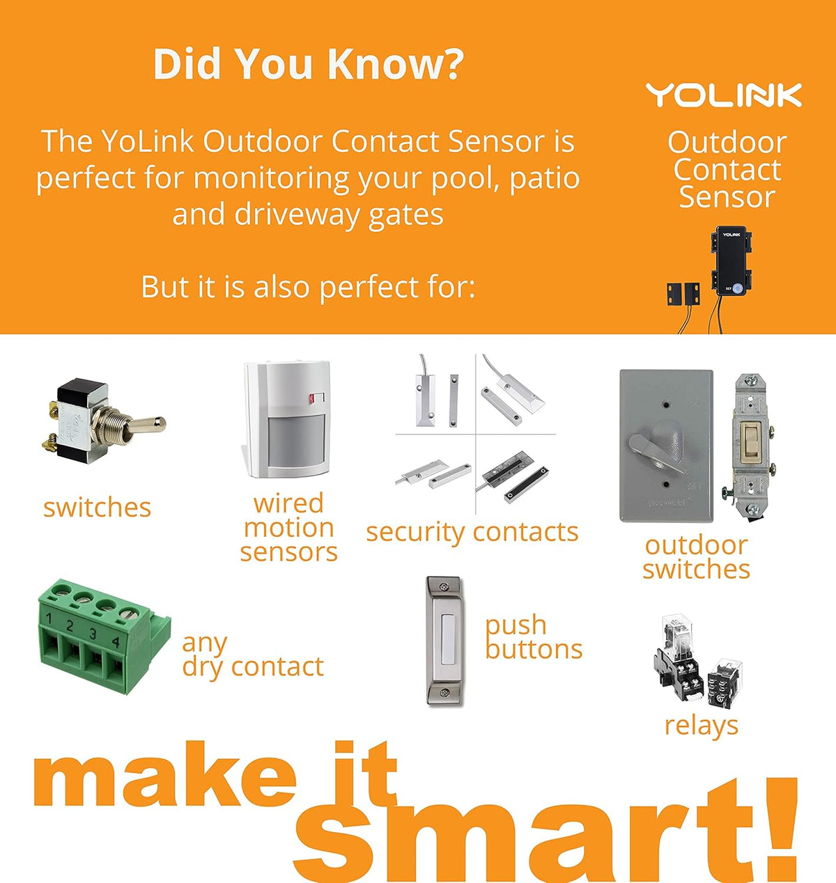 Outdoor Contact Sensor, LoRa Smart Door Sensor, Waterproof A969