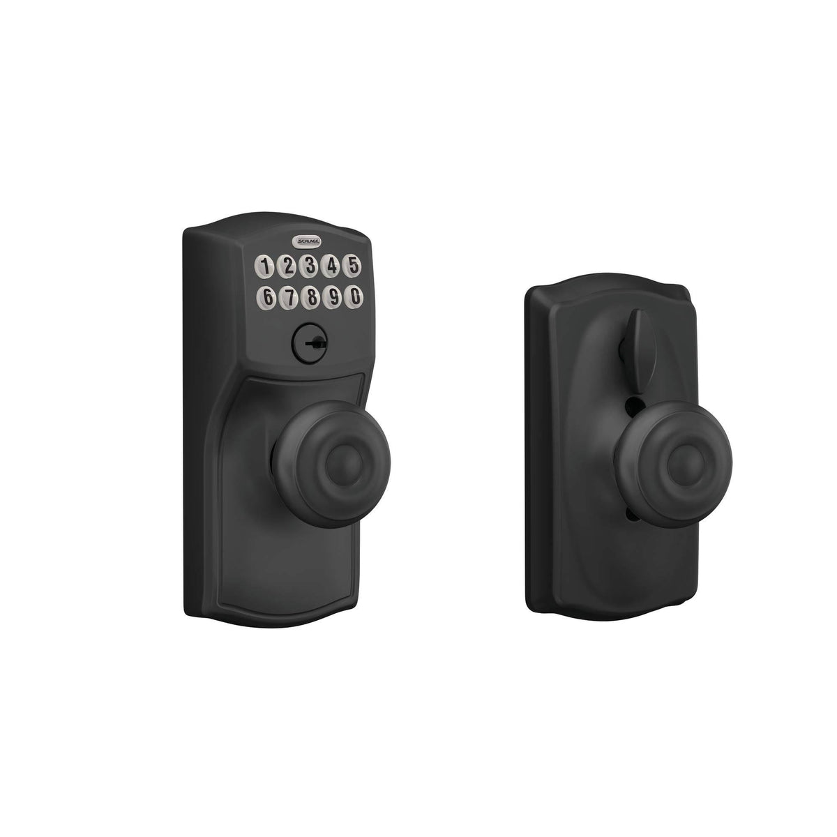 Matte Black Keypad Entry Door Knob X39751