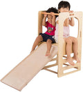 Climbing Play Tower with Slide and Chalkboard J310