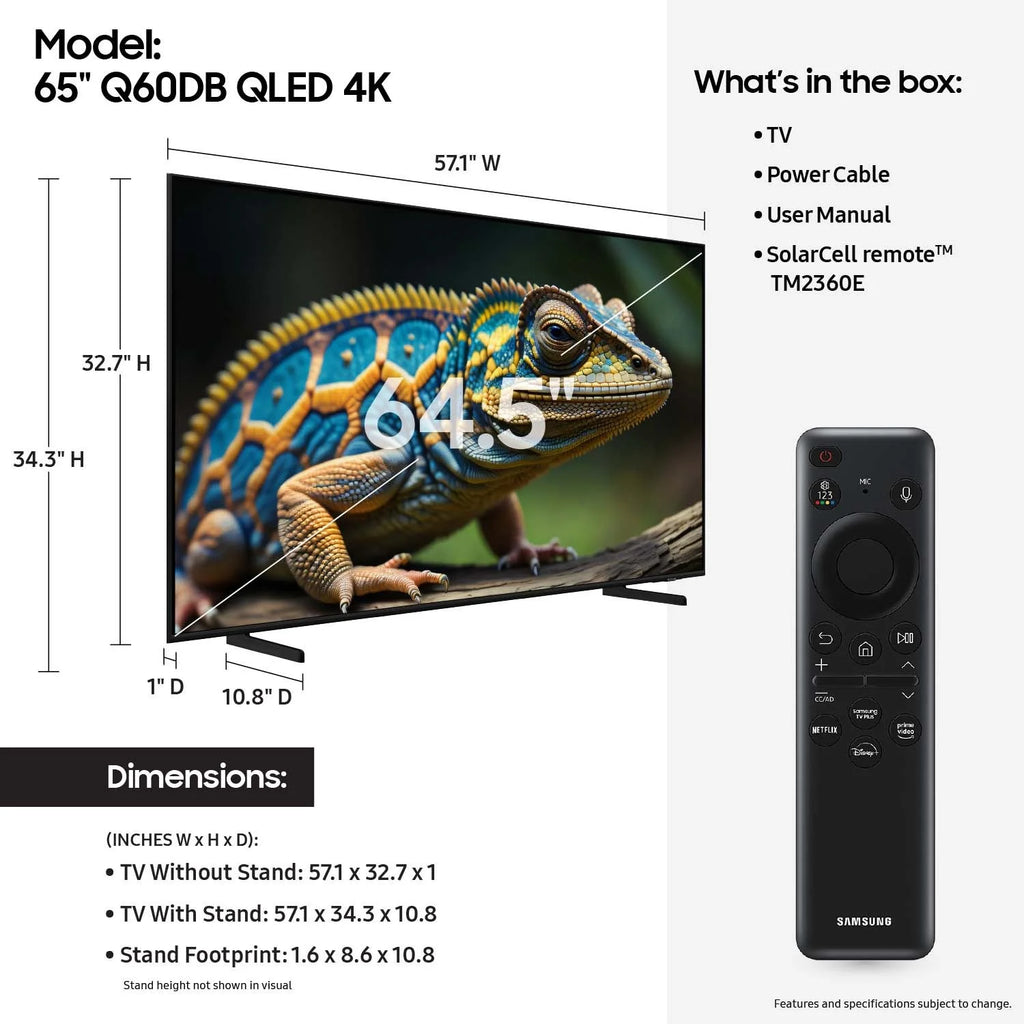 65" Class QLED 4K Smart TV W381
