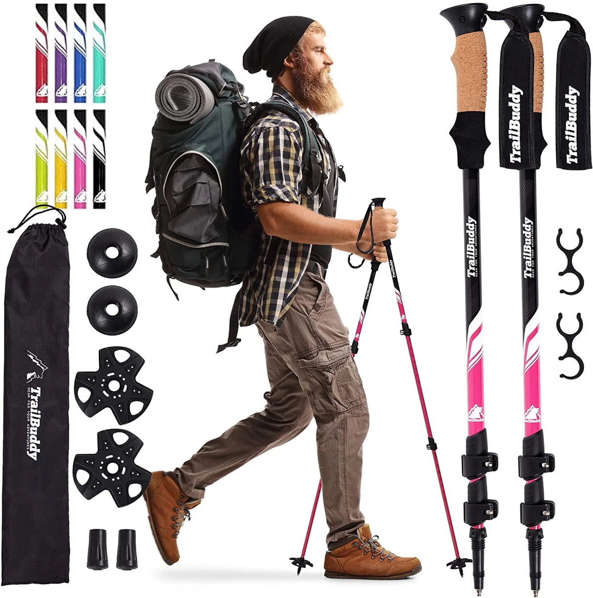 Lightweight Aluminum Adjustable Trekking Poles X6859