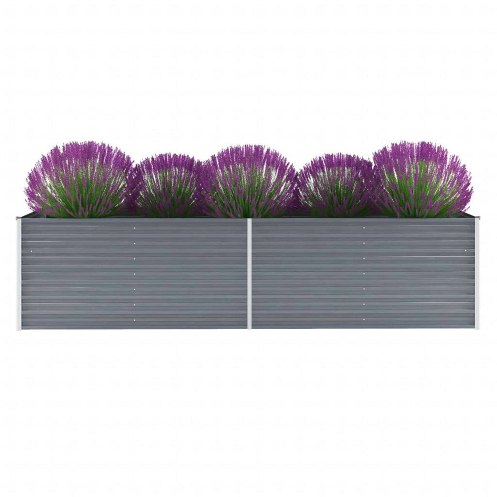 Galvanized Steel Garden Raised Bed Gray O533
