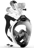 Full Face Snorkel Mask with Dry Top Breathing System and Detachable Camera Mount U9376