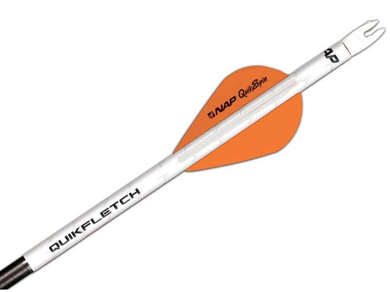 100 Pack White Orange Archery Vanes V795035