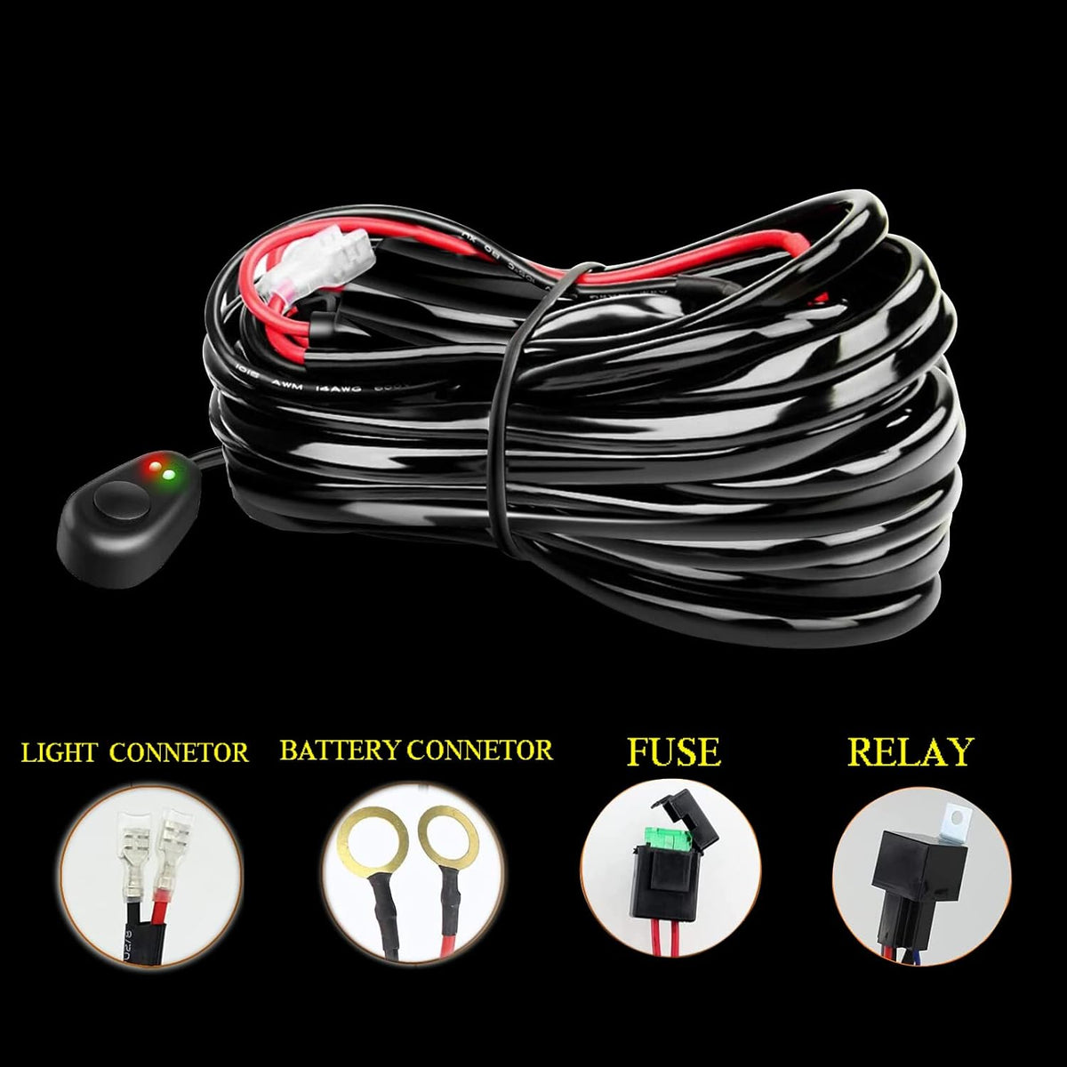 20 inch 420W LED Light Bar Spot Flood Combo Triple Row Driving Light Off Road Lights LED Pods Cubes with Wiring Harness Kit for 4X4 4WD Car ATV UTV SUV Truck Tractor Trailer 12V 24V DC L53275