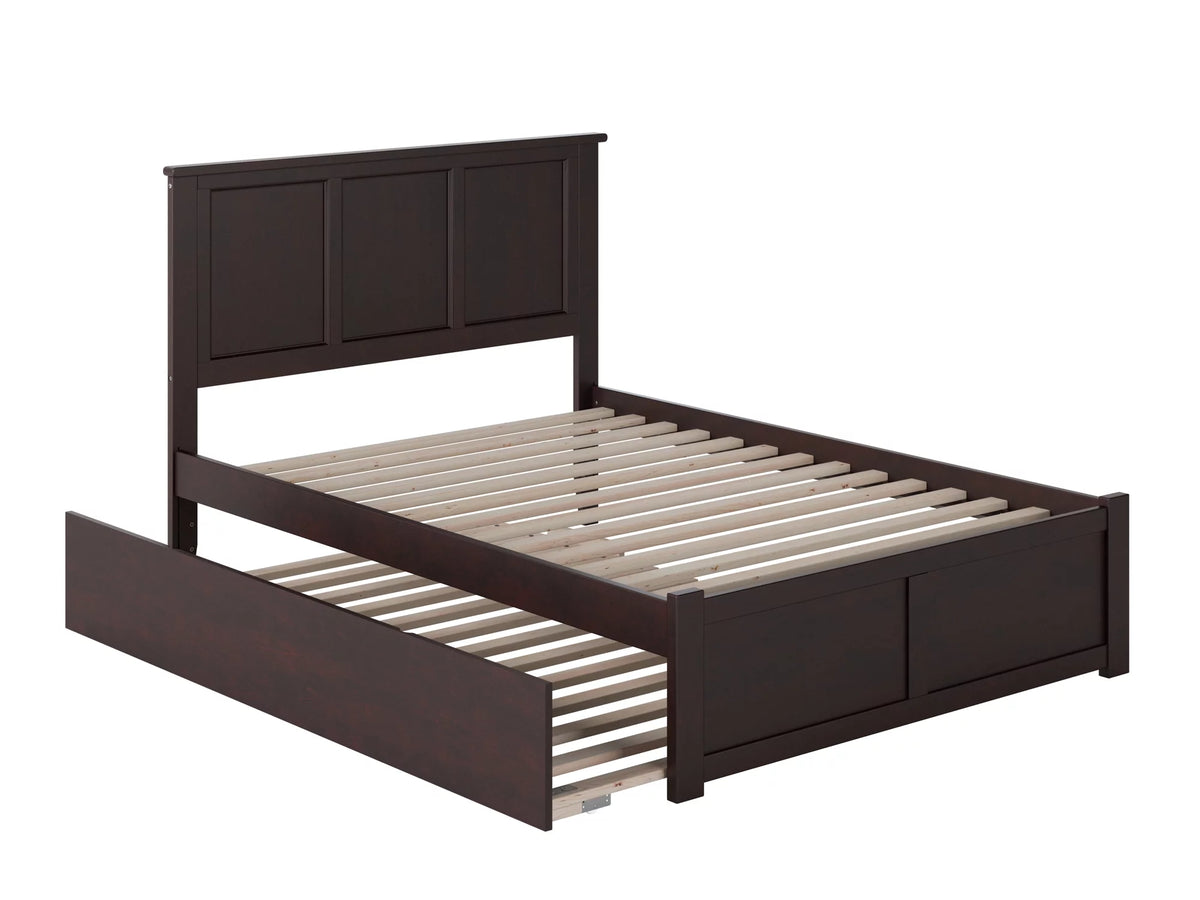 Espresso Full Platform Bed with Trundle A145