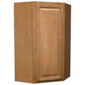Medium Oak Diagonal Corner Wall Kitchen Cabinet J29206