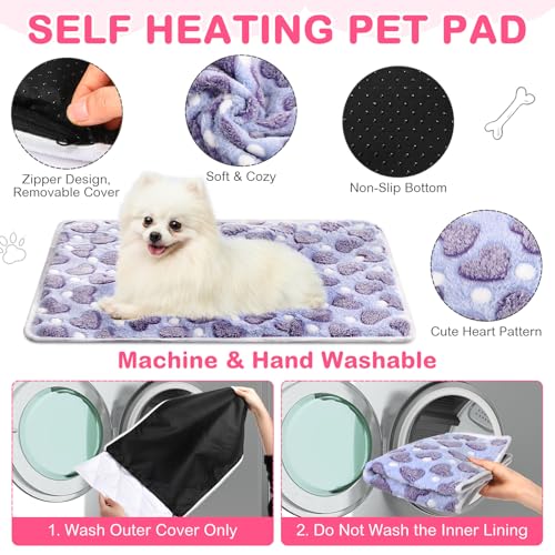 4 Pack Self Warming Cat Bed with Removable Cover, 16 x 20 Inches G68721