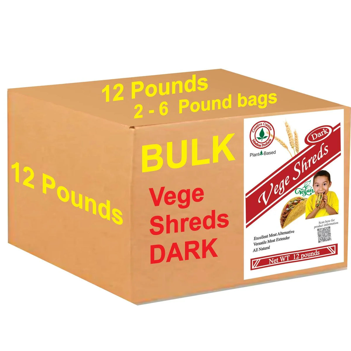 Shredded Dark Veggie Meat 12 pounds E3064