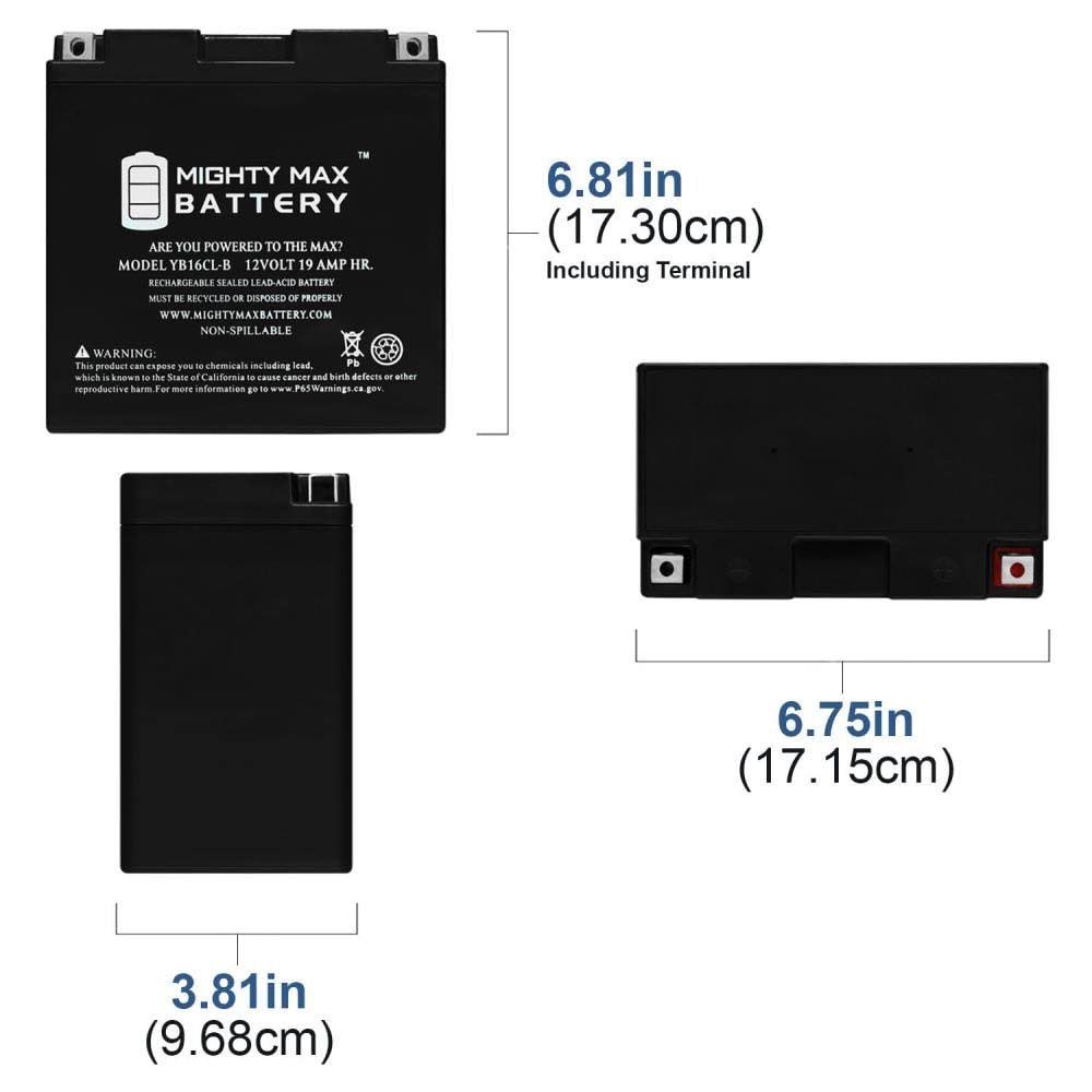 12-Volt 19 Ah 250 CCA Rechargeable Sealed Battery B990