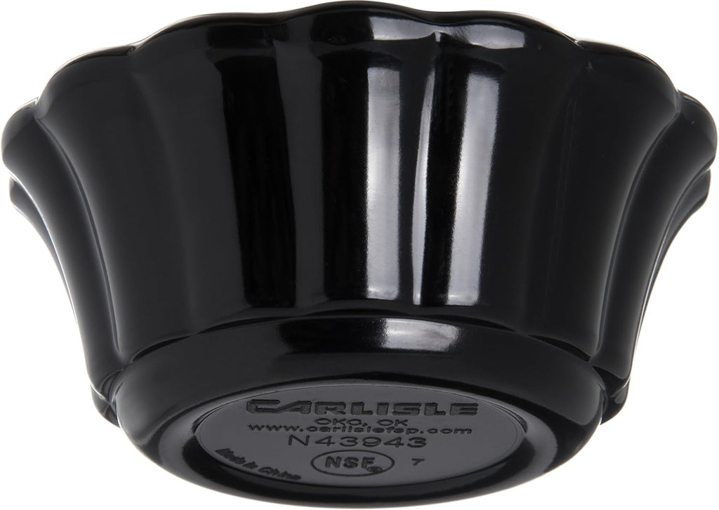Black Melamine Scalloped Ramekin, 2 oz, Pack of 48 V71247
