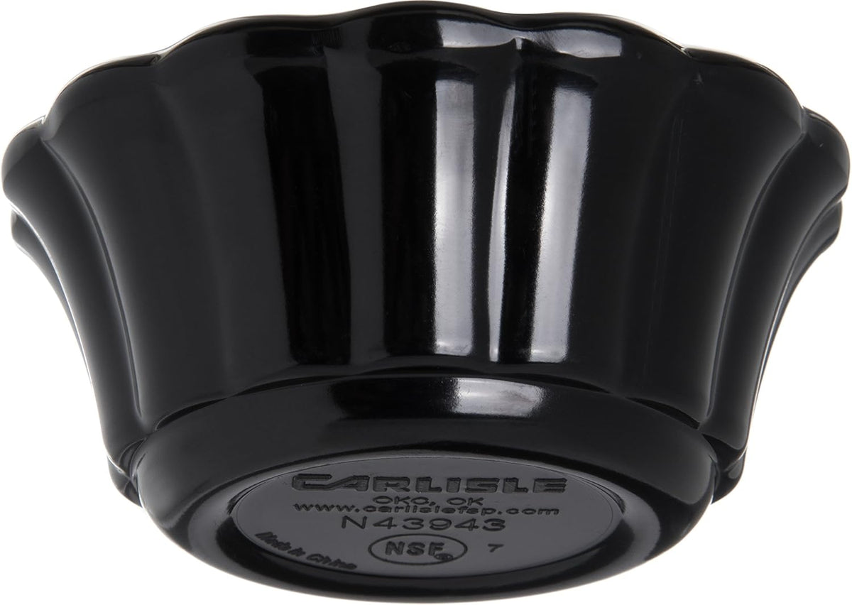 Black Melamine Scalloped Ramekin, 2 oz, Pack of 48 V71247