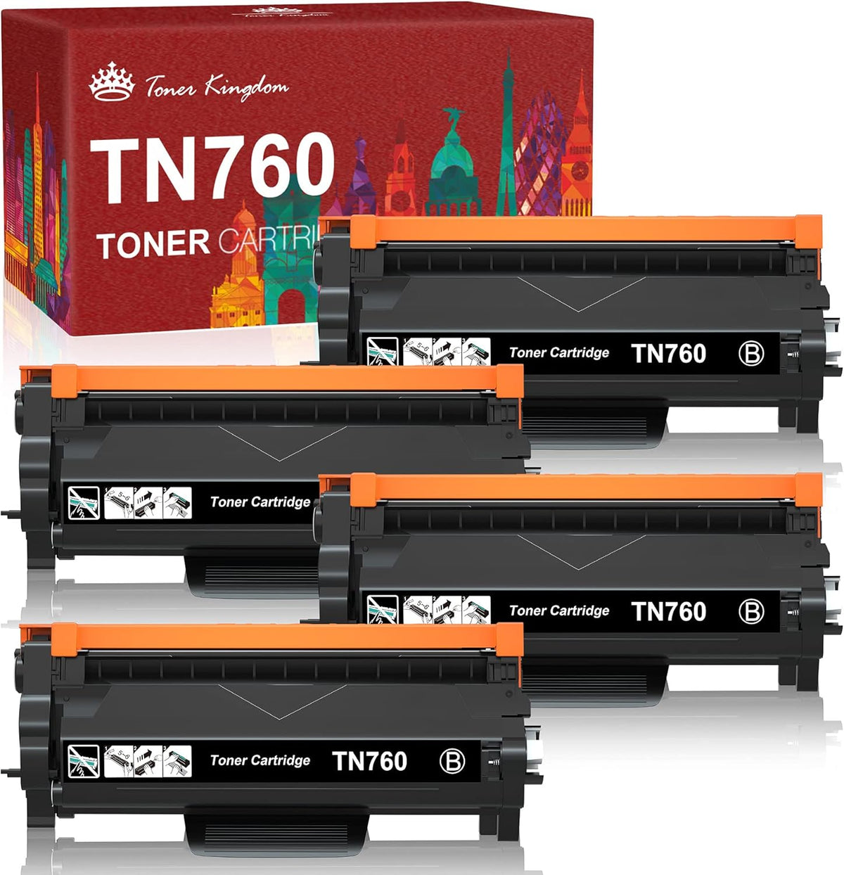 Black 4-Pack Toner Cartridge Replacement F627