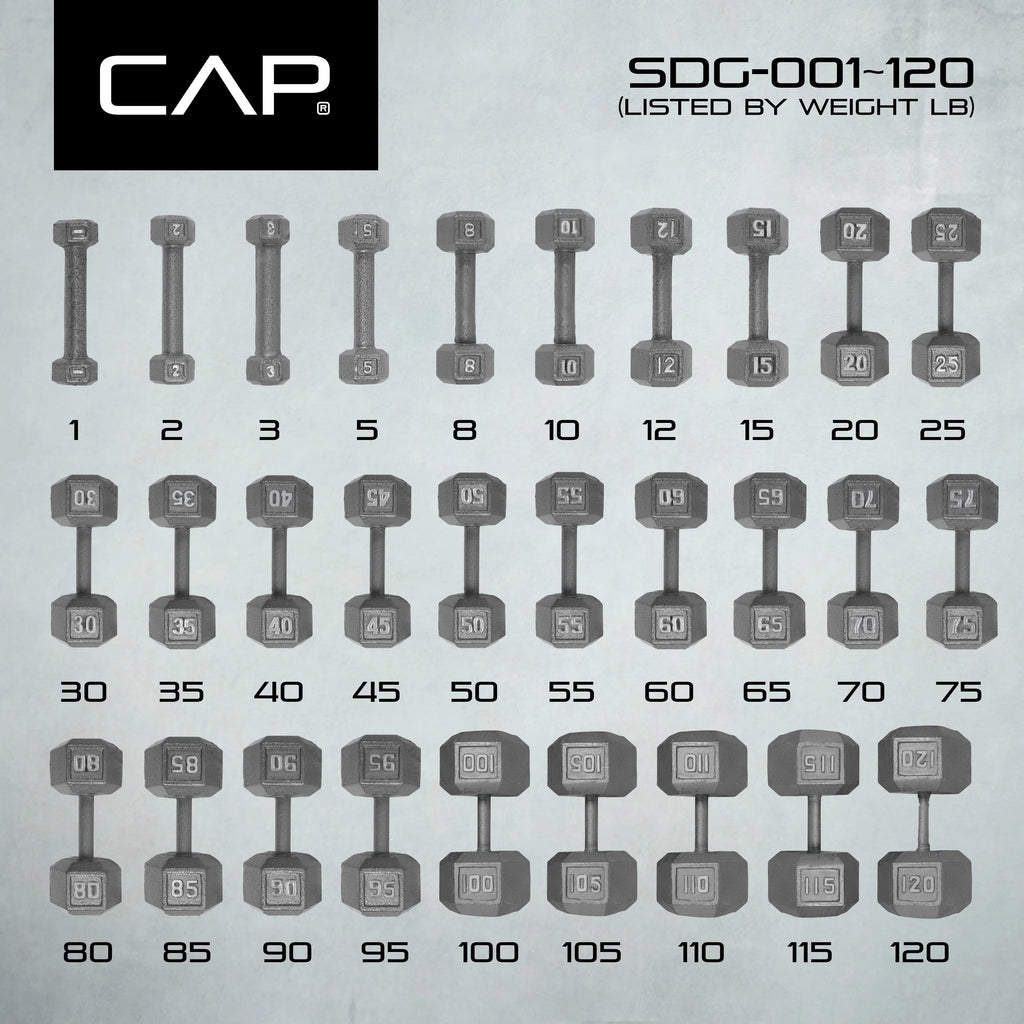 25lb Cast Iron Hex Dumbbell Z39475