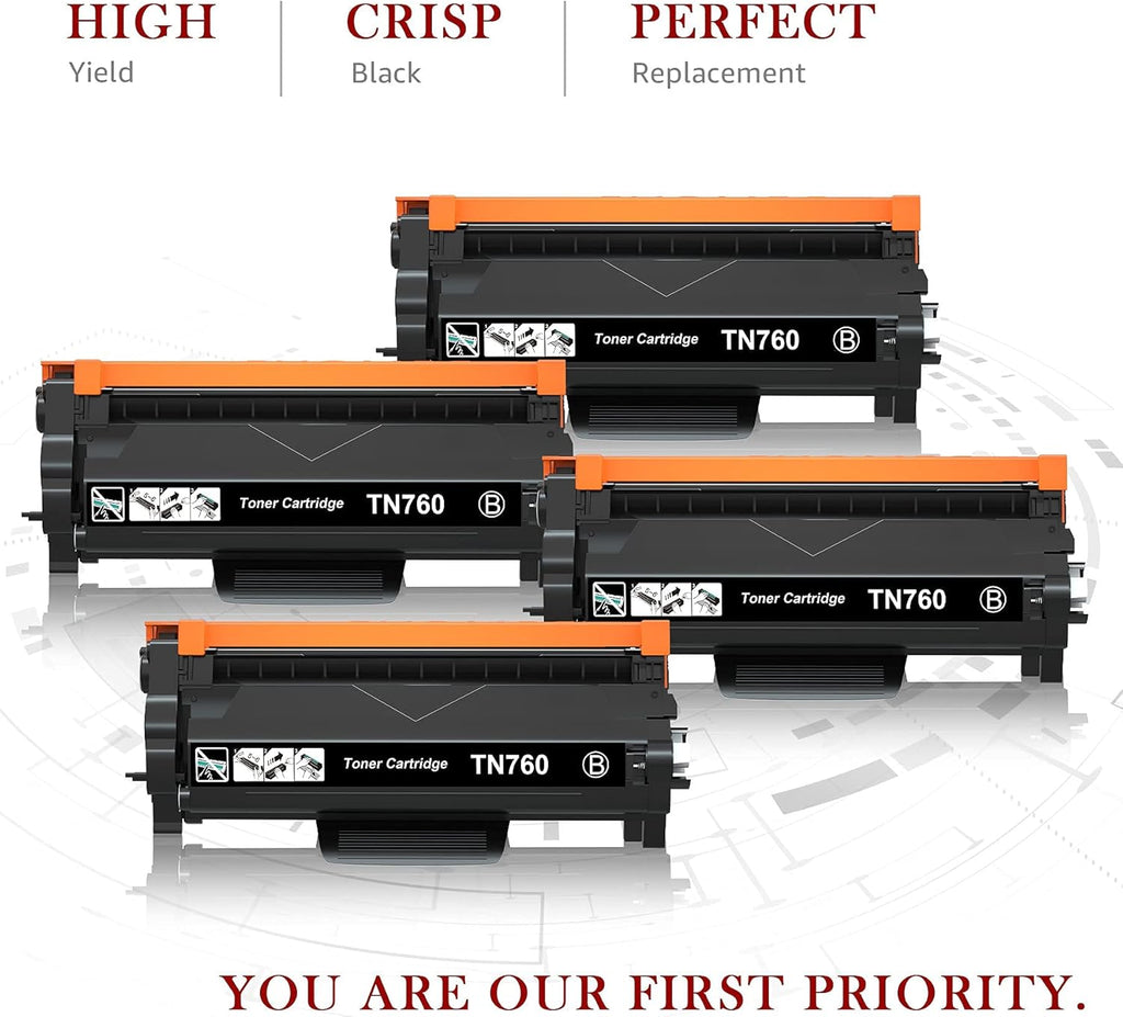 Black 4-Pack Toner Cartridge Replacement F627