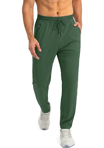 Men's Sweatpants with Zipper Pockets Tapered Joggers Athletic Pants A608