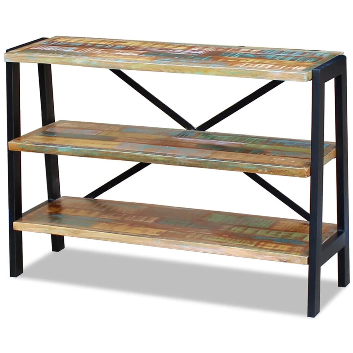 3 Shelves Solid Reclaimed Wood Sideboard D20130