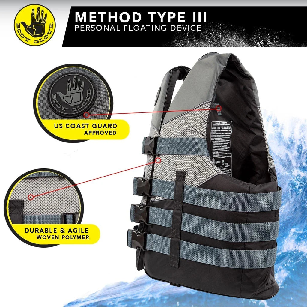 Black Nylon Adult Life Vest J4057