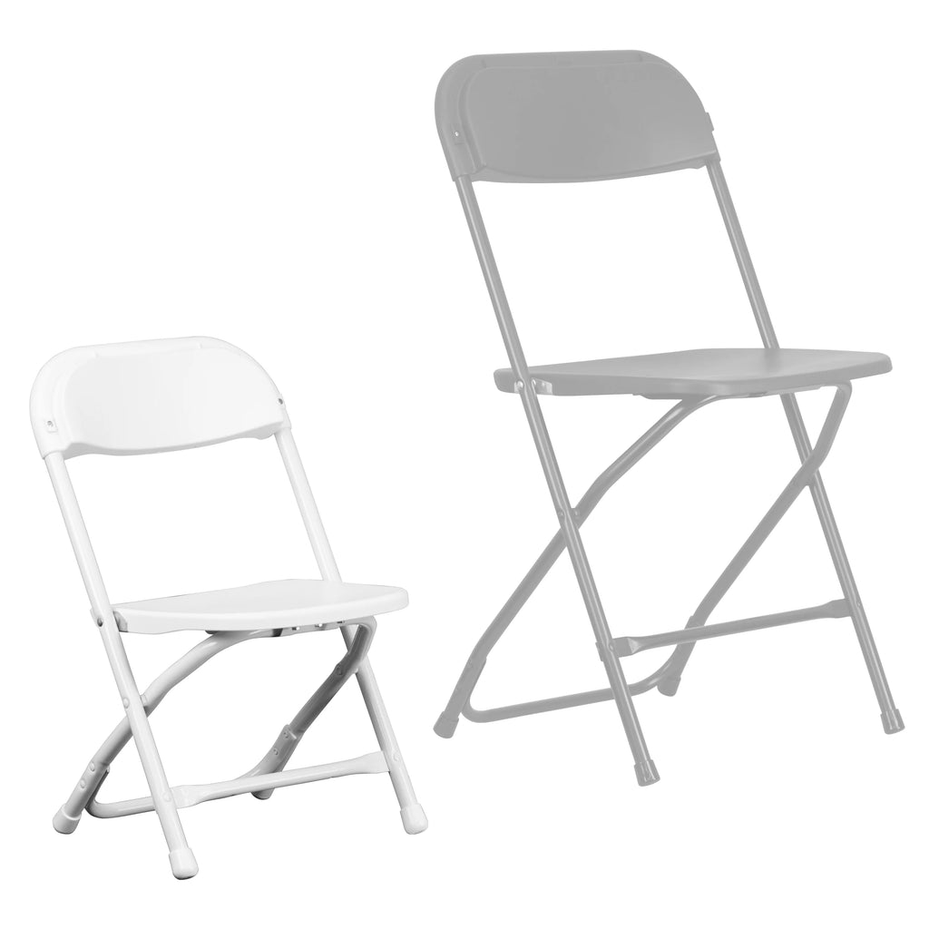 White Plastic Kids Folding Chair W91592