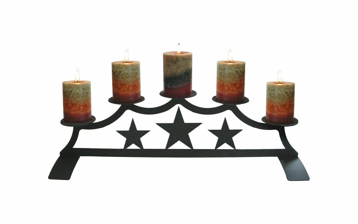 Pinecone Fireplace Pillar Candle Holder J431