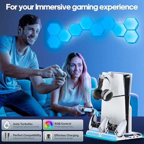 PS5 Cooling Station with Dual Charger Station S317