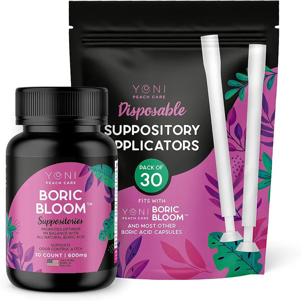 Boric Acid Suppositories and Suppository Applicator Bundle Z8994