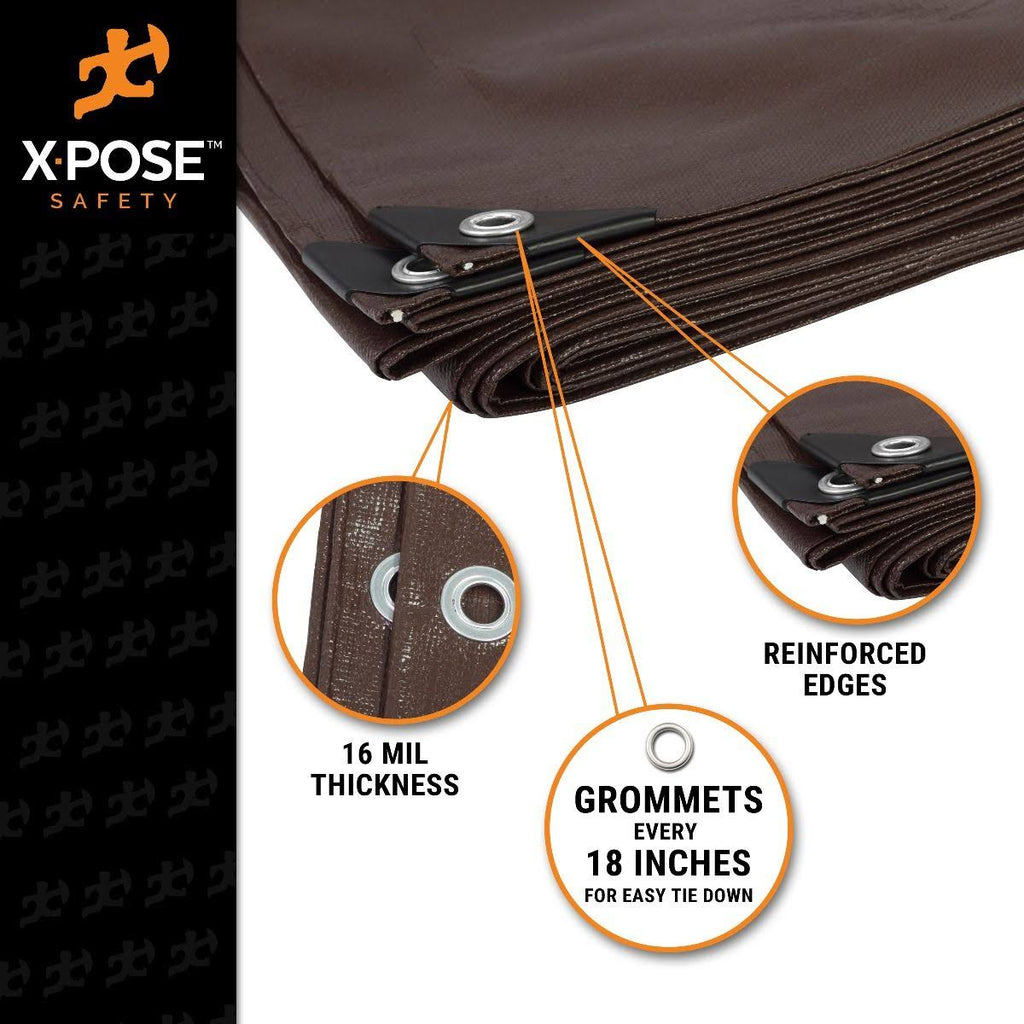 Brown Poly Tarps 8 x 10, Case of 8 R898