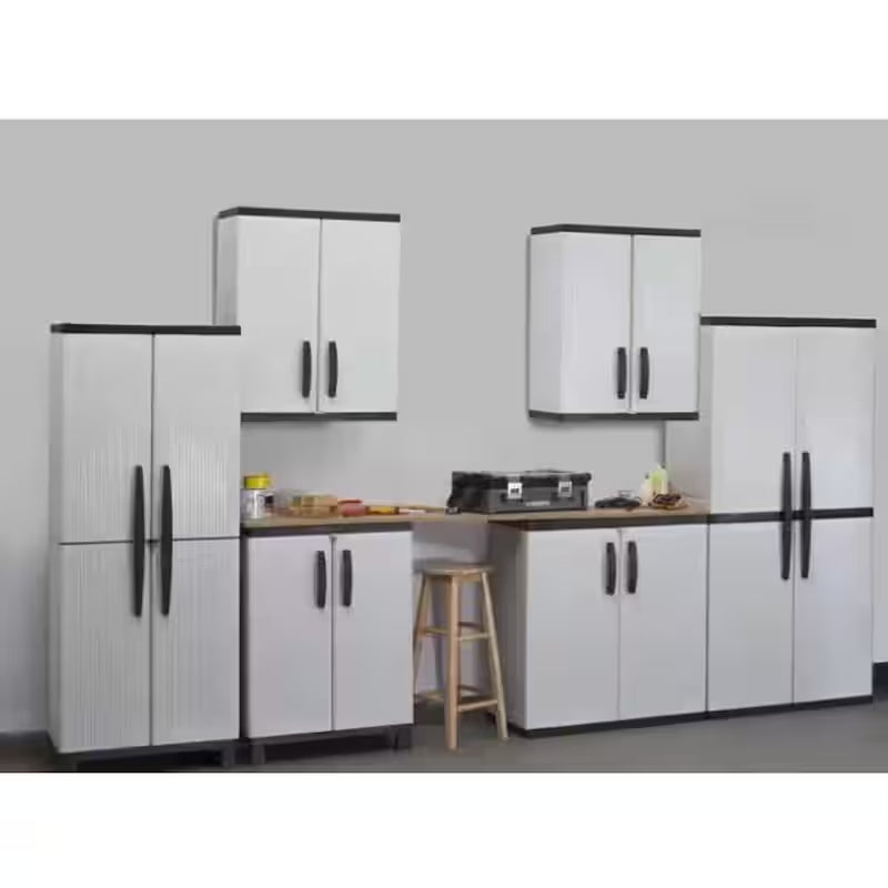 Gray Plastic Freestanding Garage Base Cabinet O38185