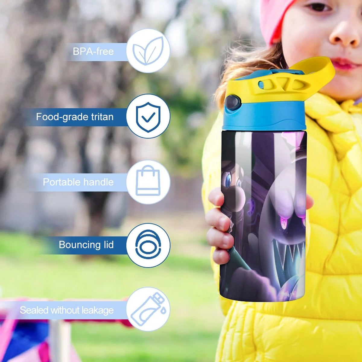 Insulated Stainless Steel Water Bottle with Straw I82447