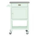 Apartment Cart with Stainless-Steel Top, Light Green B88675
