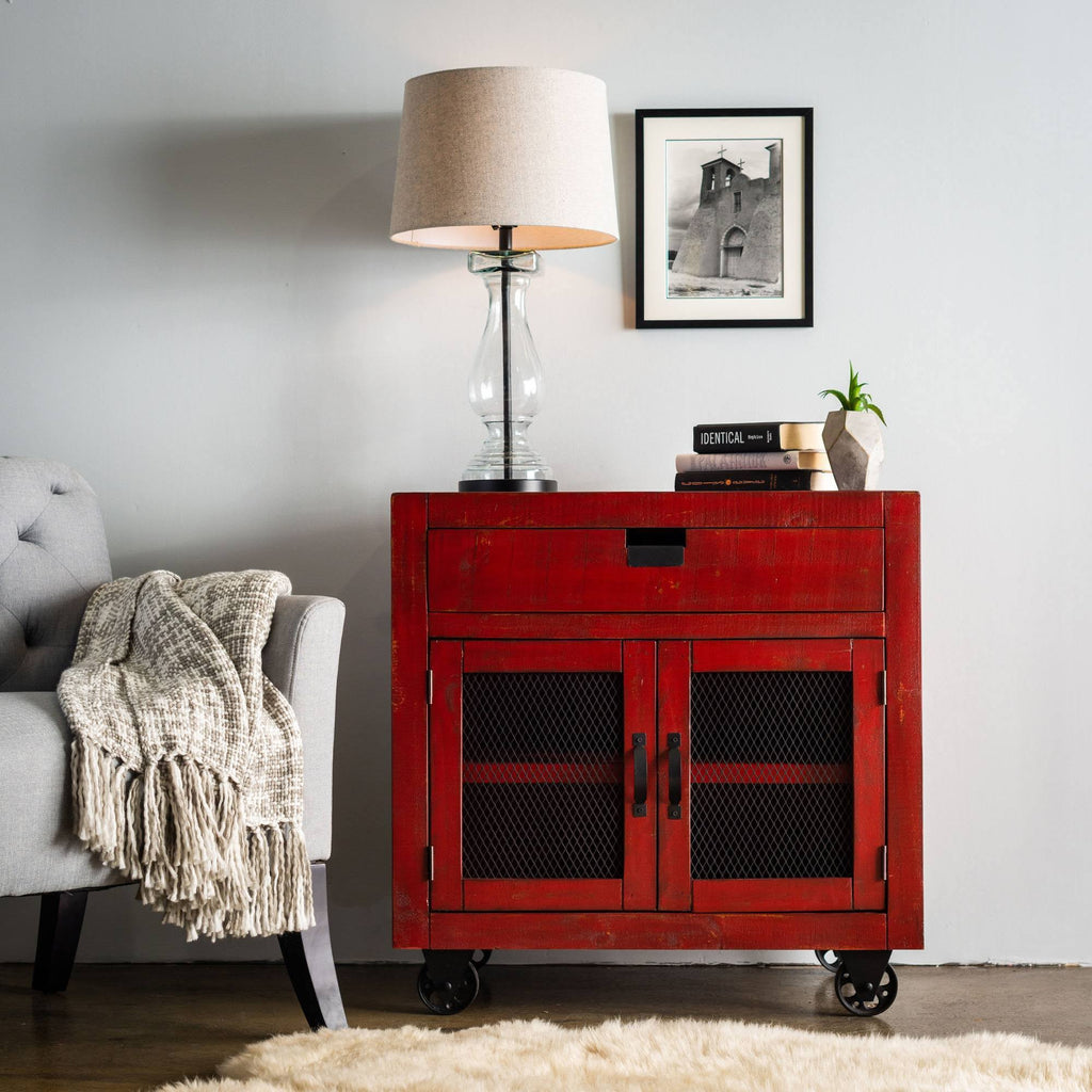 Red 2-Door Accent Chest C425