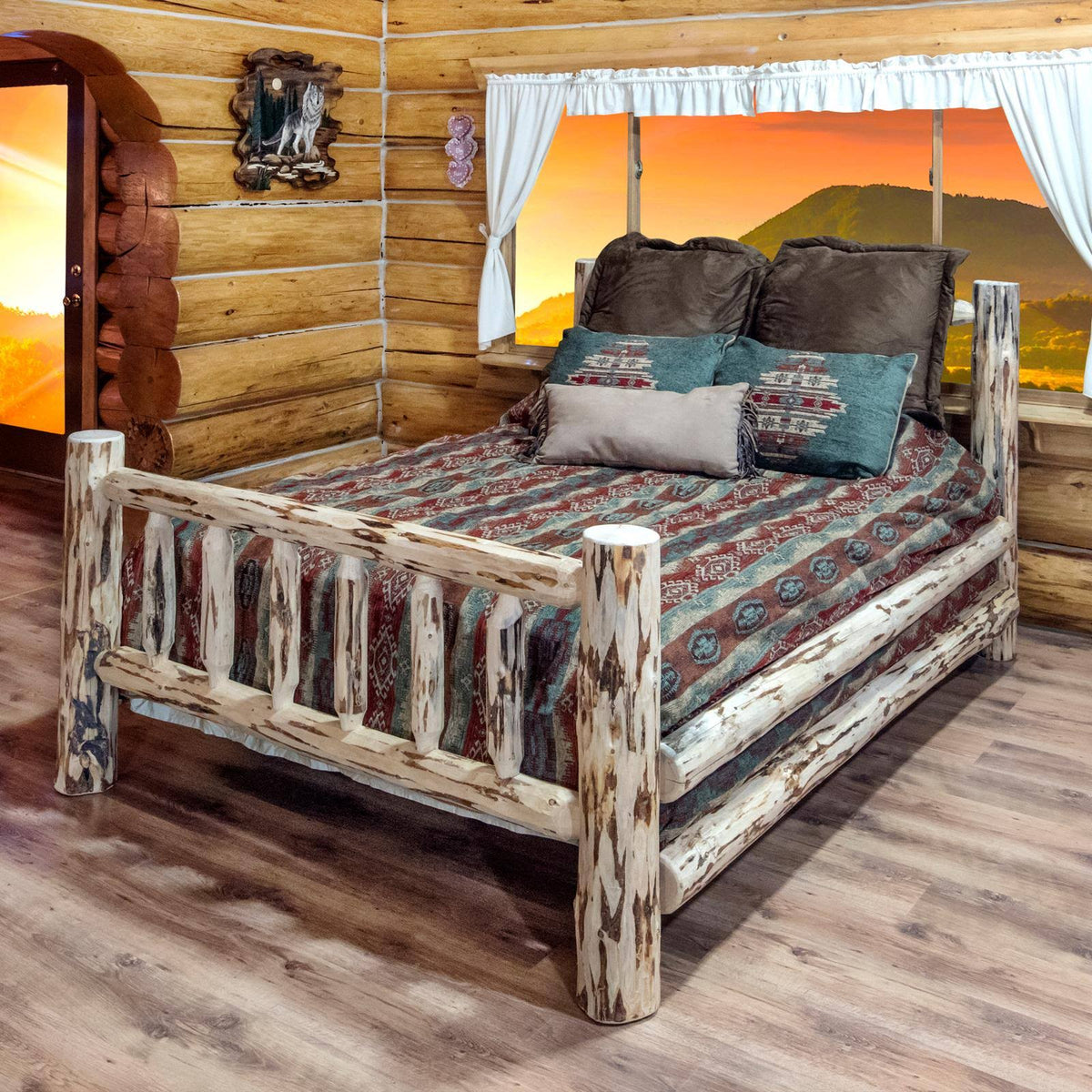 Full Bed with Clear Lacquer Finish U4644