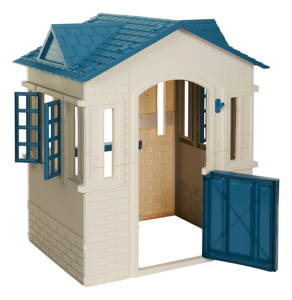 Blue Kids Pretend Playhouse with Working Door and Windows Q12893