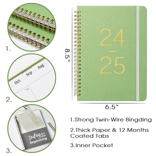 Weekly Monthly Planner 6.4" x 8.5" with Twin-Wire Binding A2487