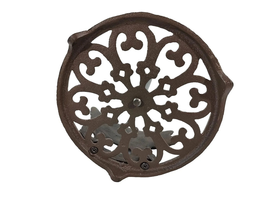 Cast Iron Brown Rustic Pig Paper Towel Holder Z865318