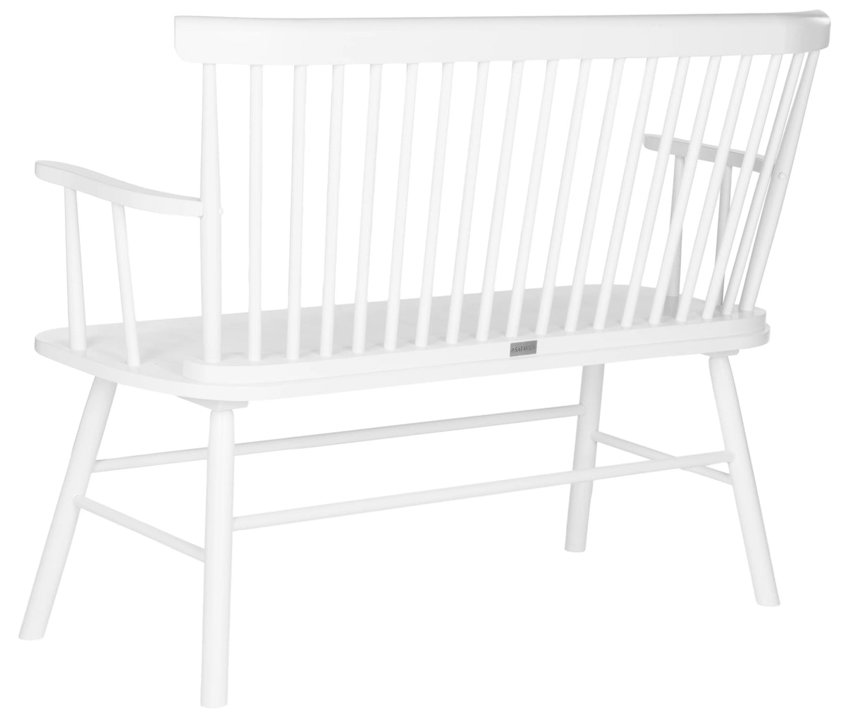 White Spindle back Settee T40806