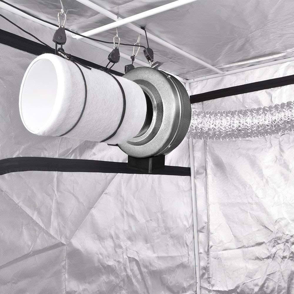 8 inch 750 CFM Inline Fan with Carbon Filter T904