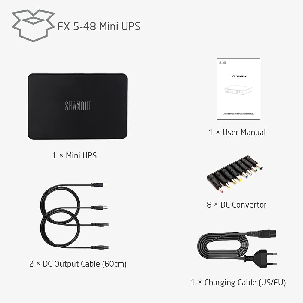 Mini UPS Battery Backup Uninterruptible Power Supply with 10000mAh Batterypack H5717