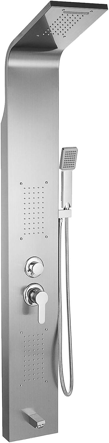 5 in1 Stainless Steel Shower Panel with Rainfall Hand Shower Y2810