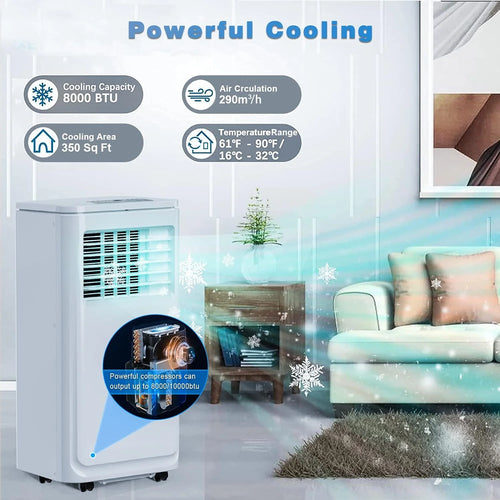 10000 BTU Portable Indoor Air Conditioner with Remote Control A255851