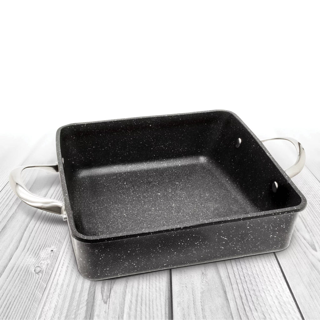 9-In. x 9-In. x 2-In. Oven/Bakeware Dish with Stainless Steel Handles T380