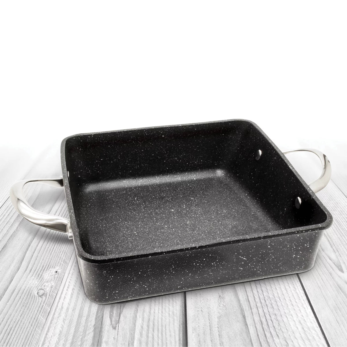 9-In. x 9-In. x 2-In. Oven/Bakeware Dish with Stainless Steel Handles T380