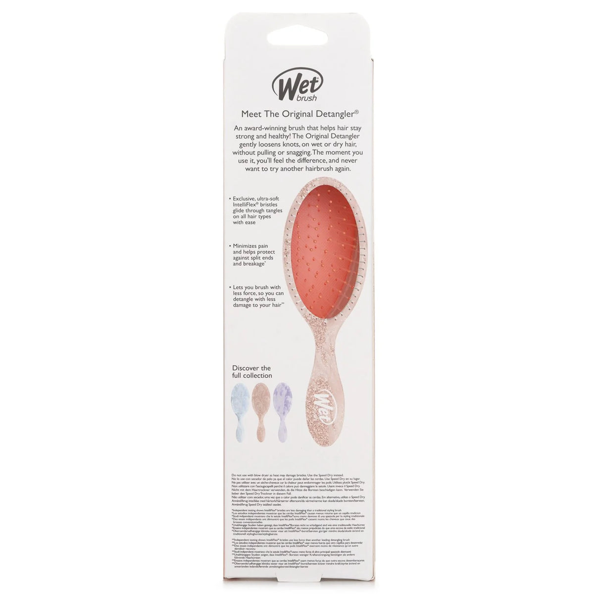 Coral Glitter Hair Brush H920