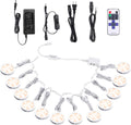 Linkable Under Cabinet LED Puck Lights with Remote Control, Daylight White, 12 Lights Kit C671444