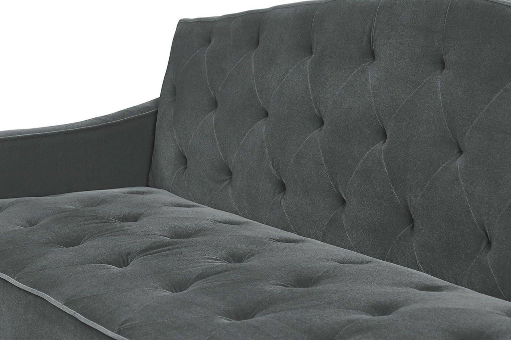 Gray Velvet Tufted Sofa Sleeper T18007