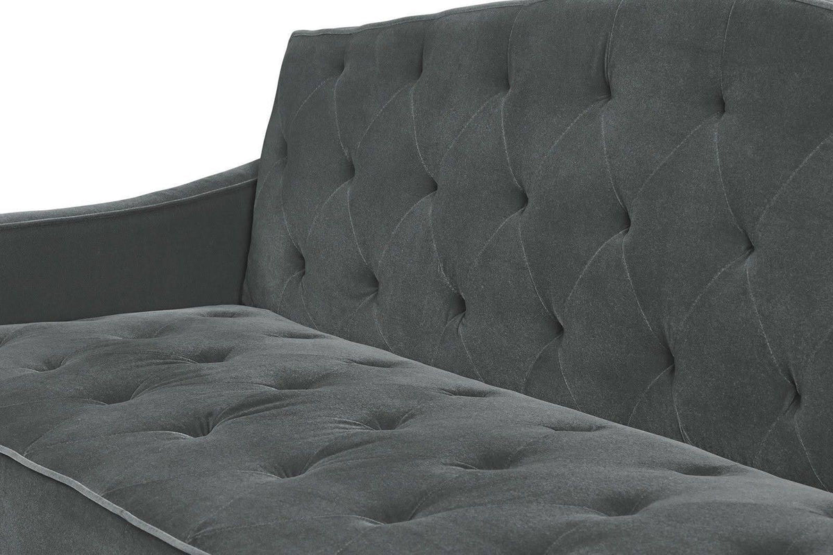 Gray Velvet Tufted Sofa Sleeper T18007