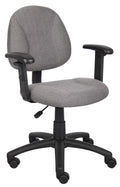 Grey Adjustable Office Task Chair with Adjustable Arms L90527