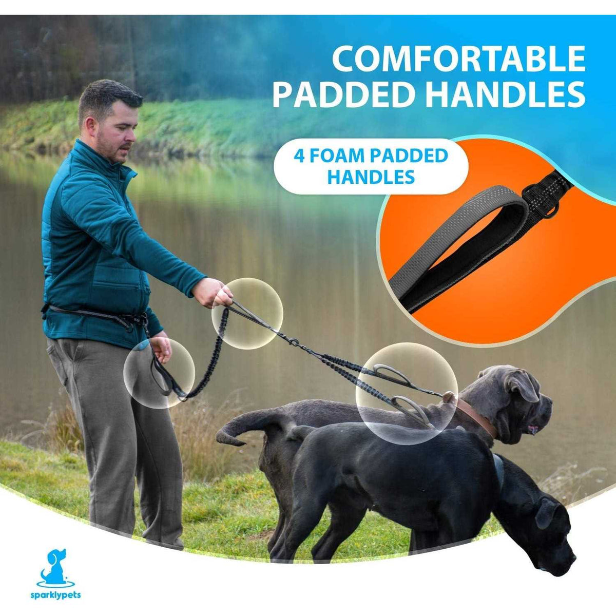 Hands Free Double Dog Leash I7320