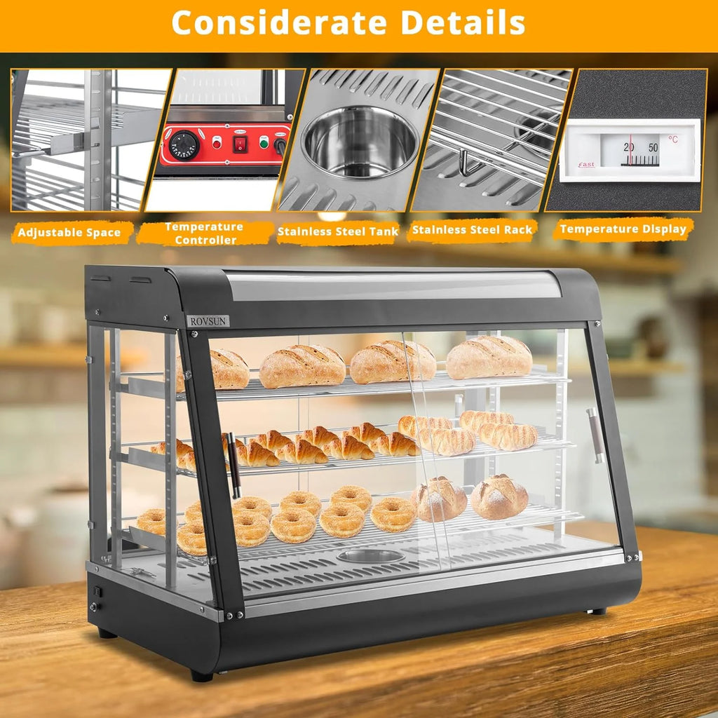 3-Tier Electric Food Warmer with Glass Door O663150