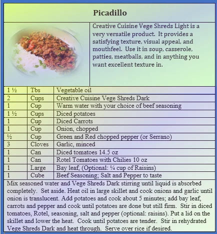 Shredded Dark Veggie Meat 12 pounds E3064